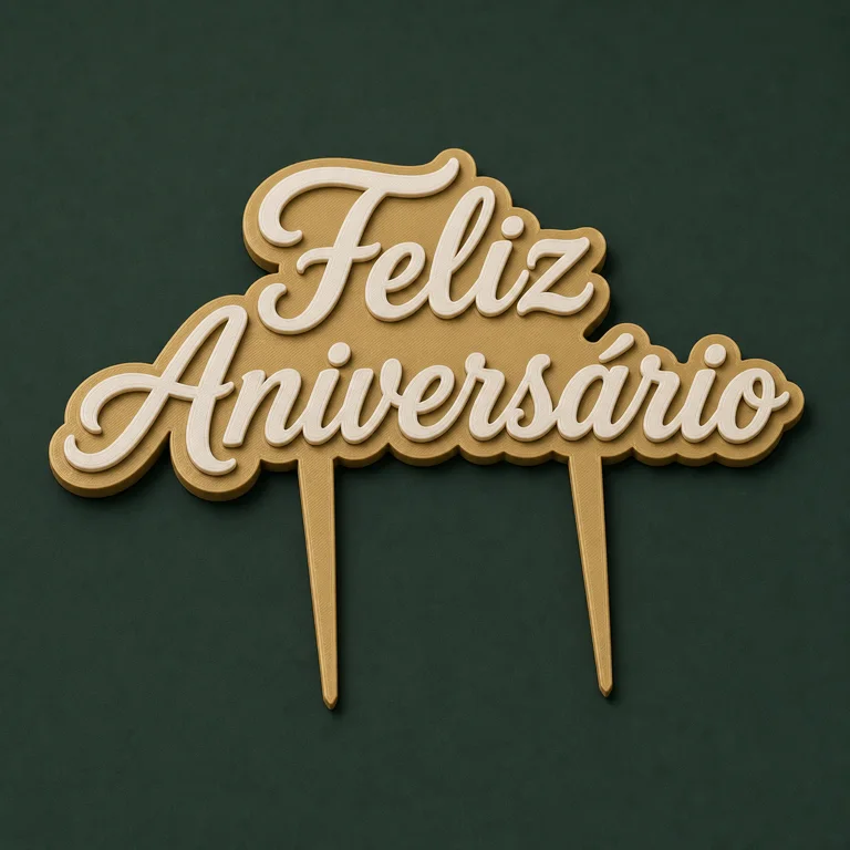 Topo de Bolo personalizado para impressão 3D