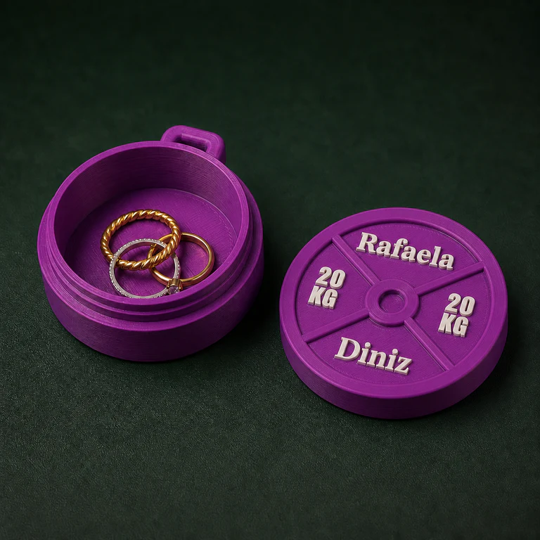 Anilha porta joia com NFC personalizado para impressão 3D