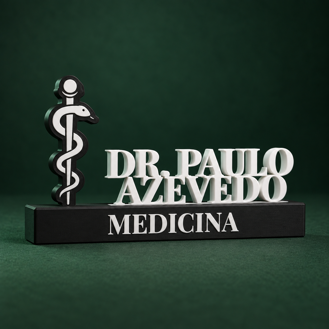 Profession plaque customised for 3D printing