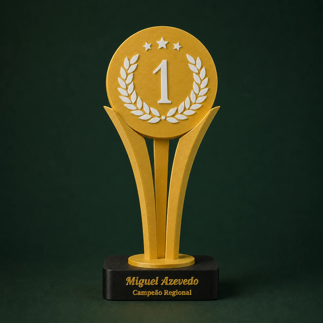 Troféu elegante personalizado para impressão 3D